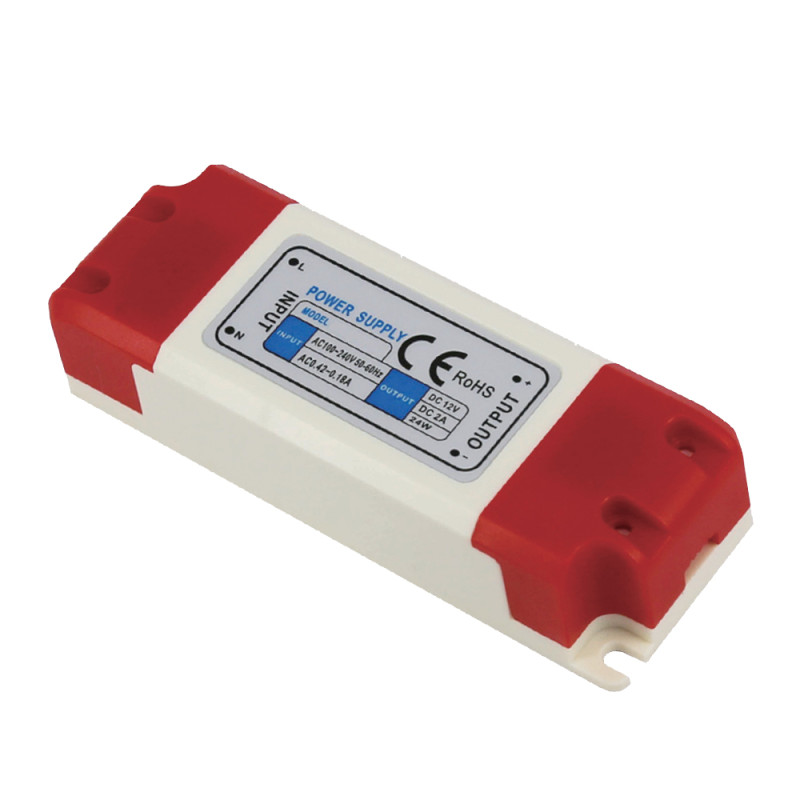 LED PLASTIC CASE POWER SUPPLY 24W 12V/2A - 3 YEARS WARRANTY
