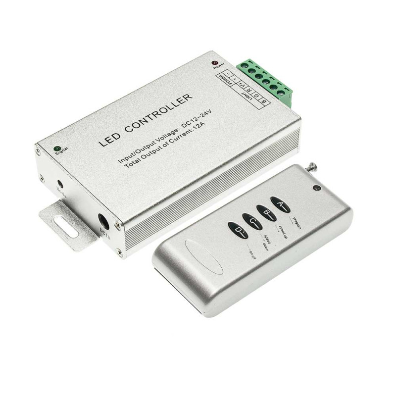 REMOTE CONTROL LED STRIP RGB - 4 BUTTONS - RADIO - 144W 12A