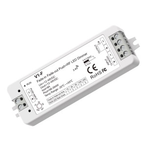 1CH LED CONTROLLER 12-48VDC 8A*1CH 96-384W PUSH DIM+RF2.4GHZ