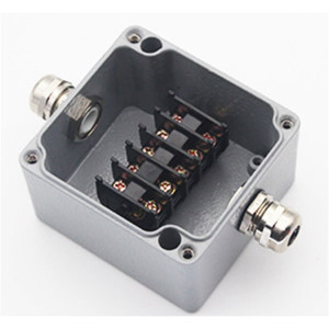 WATERPROOF ALUMINIUM BOX TERMINAL BLOCK IP68 450V/24A - 2 TERMINALS
