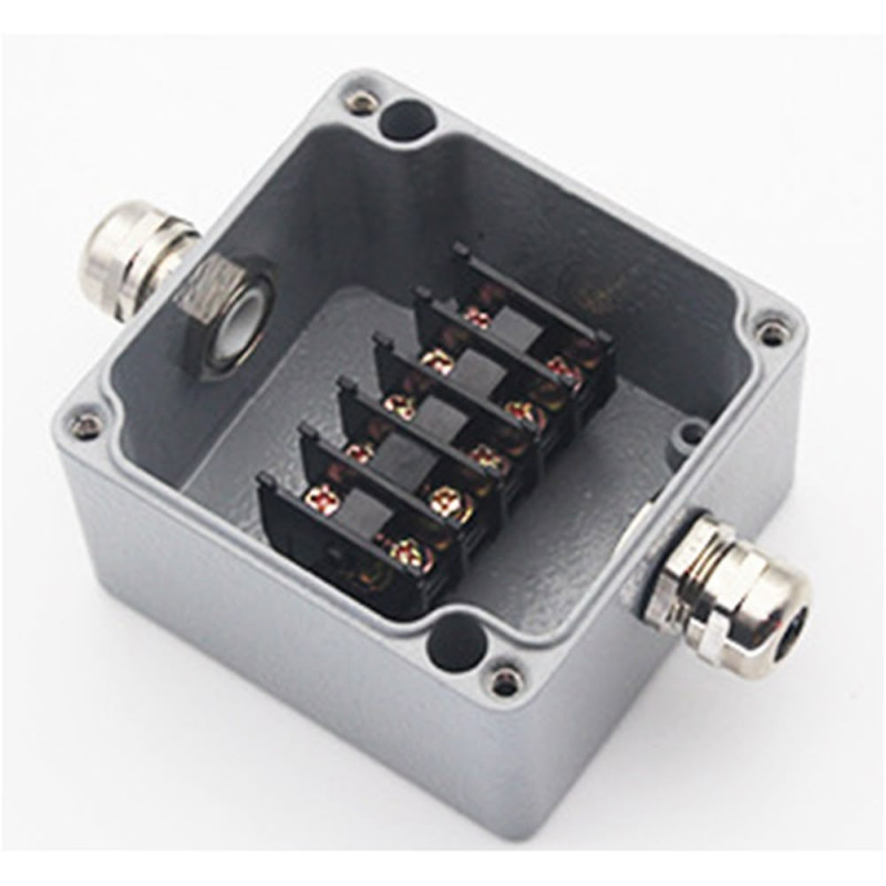 WATERPROOF ALUMINIUM BOX TERMINAL BLOCK IP68 450V/24A - 2 TERMINALS