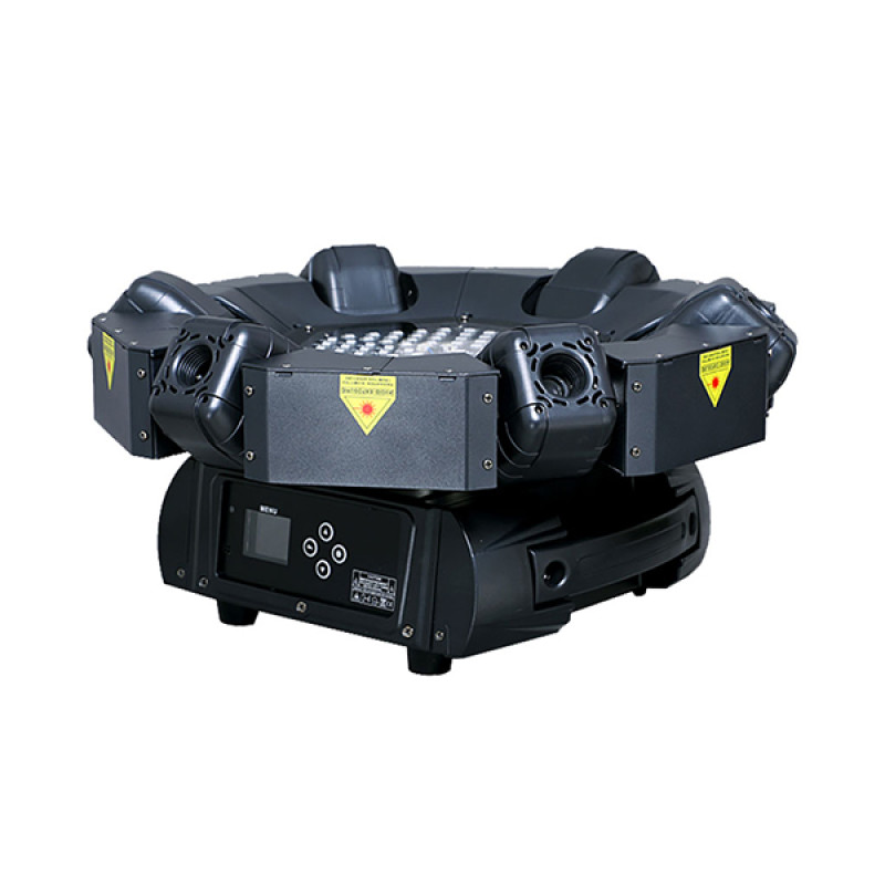 12W RGB Lézer Bar Hot Wheels Dupla Forgó és-mozgófejes színpadi lámpa DMX, RDM