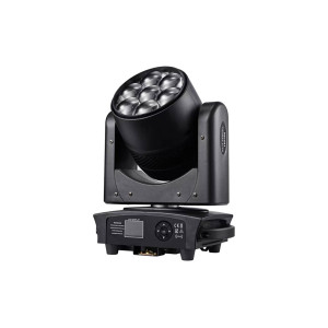 WL 7x40W CCT LED Mini nagylátószögű Beam Effekt forgófejes színházi lámpa Zoom 4.5-45° DMX, Hangvezérlés,