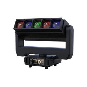 5x60W OSRAM LED RGBW Pixel Beam Strobe Bar LED Forgófejes színházi Mosó lámpa Zoom 3.8-50° DMX, Sound, Dimmer