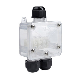 WATERPROOF BOX TERMINAL BLOCK IP68 - BOX SPLITTER 3 TERMINALS - TRANSPARANT