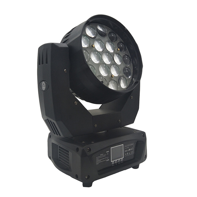 19x15W AURA RGBW LED Beam forgófejes színpadi és effekt lámpa DMX512, Sound, Strobe, Zoom, Dimmer