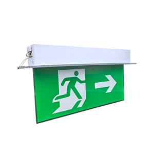 LED vészvilágítás mennyezetbe süllyeszthető Balra vagy Jobbra piktogrammal 180perc (3óra) 2Watt 150lm