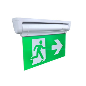 LED vészvilágítás mennyezetre és oldalfalra szerelhető Balra vagy Jobbra piktogrammal 180perc (3óra) 2Watt 150lm