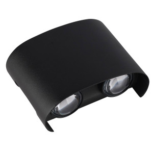 LED WALL LIGHT AC220-240V 4W IP65 340LM BLACK BODY 3000K - ALUMINIUM