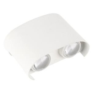 LED WALL LIGHT AC220-240V 4W IP65 340LM WHITE BODY 3000K - ALUMINIUM