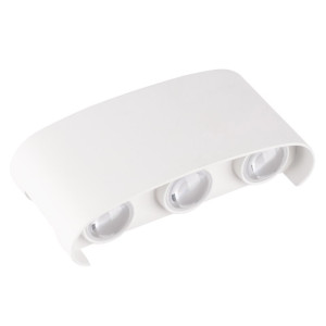 LED WALL LIGHT AC220-240V 6W IP65 570LM WHITE BODY 3000K - ALUMINIUM
