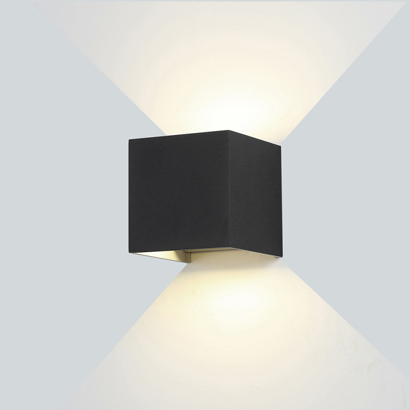 LED WALL LIGHT EPISTAR AC220-240V 6W IP54 660LM BLACK BODY 3000K