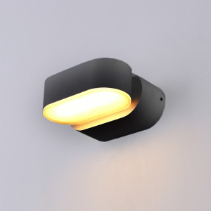 LED WALL LIGHT EPISTAR AC220-240V 6W IP54 660LM BLACK BODY 3000K