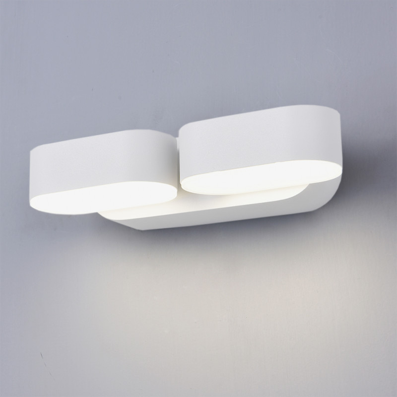 LED WALL LIGHT EPISTAR AC220-240V 2*6W IP54 1320LM WHITE BODY 4000K