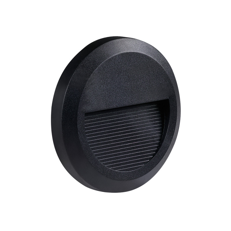 LED STEP LIGHT ROUND BLACK 2W 4200K AC220-240V IP65