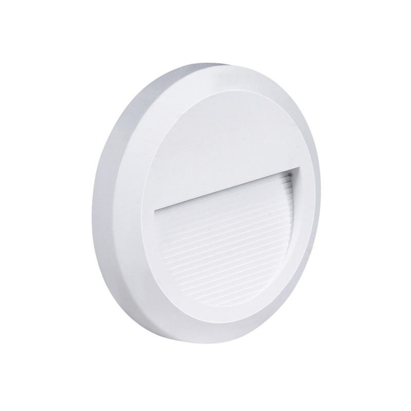 LED STEP LIGHT ROUND WHITE 2W 3000K AC220-240V IP65