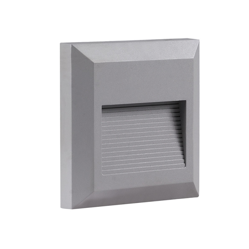 LED STEP LIGHT SQUARE GREY 2W 4200K AC220-240V IP65