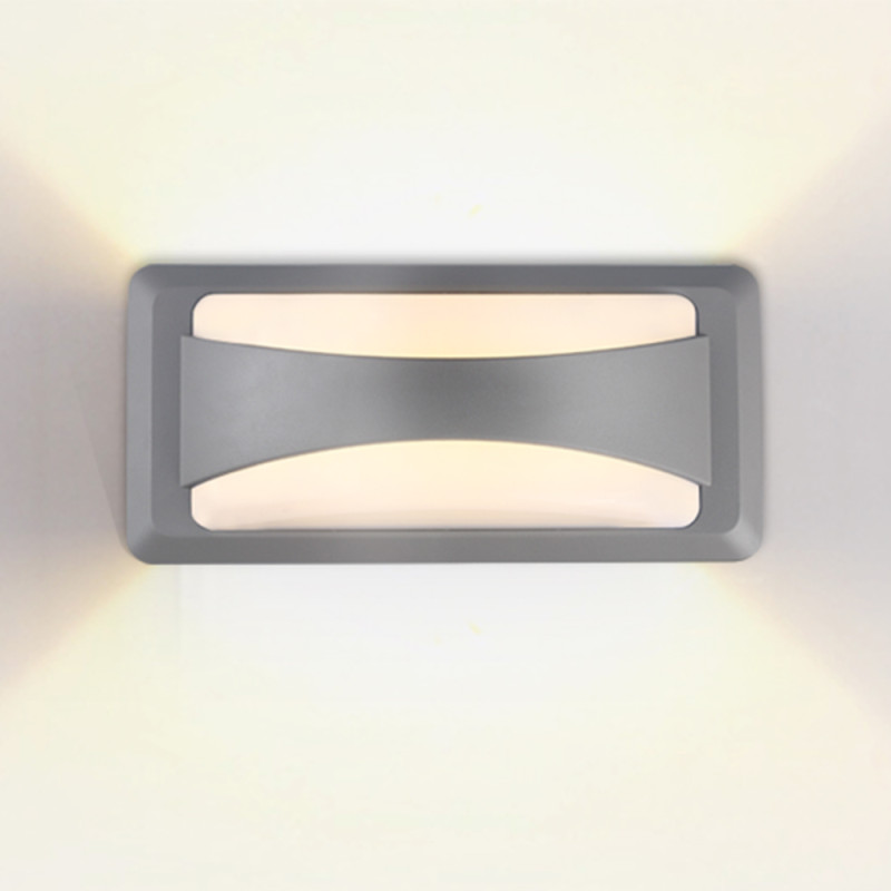 LED WALL LIGHT GREY 12W 4200K 780LM AC100-240V IP65
