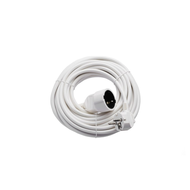 EXTENSION CORD H05VV-F3G1.5mm-10M, 16A, 250V, Max3500W - WHITE