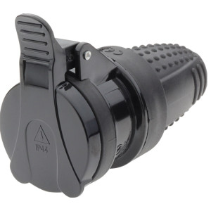 Földelt párazárós dugalj fedeles IP44