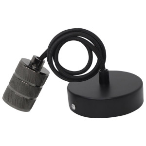 VINTAGE PENDANT LIGHT HOLDER 1M E27 PEARL BLACK