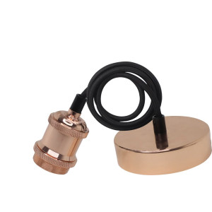 VINTAGE PENDANT LIGHT HOLDER 1M E27 ROSE GOLD