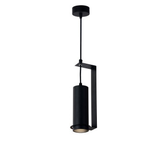Függeszték lámpa GU10 foglalattal Alumínium Fekete ház/Fekete belső 6X20cm Optonica 9060