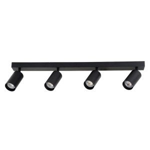 HANGING FIXTURE FOUR HEADS GU10 ALUMINIUM BLACK BODY 72X6X18CM