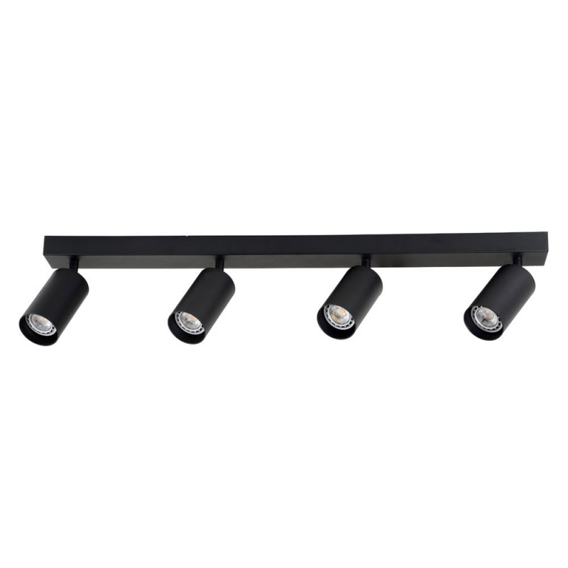 HANGING FIXTURE FOUR HEADS GU10 ALUMINIUM BLACK BODY 72X6X18CM