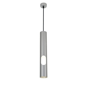 Függeszték lámpa GU10 foglalattal Alumínium Ezüst 6X40cm Optonica 9080
