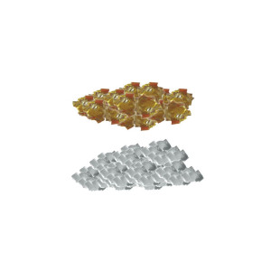 Metál konfetti arany, ezüst, piros, zöld és kék