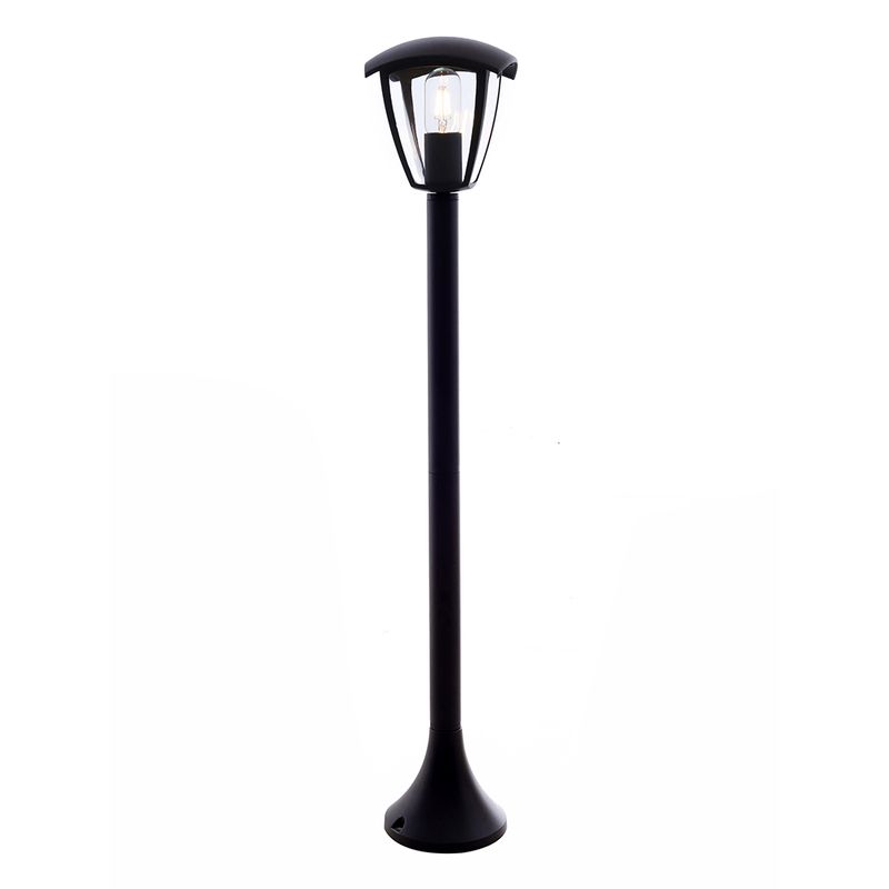 LAWN LAMP 90CM MATT BLACK ALUMINIUM 1*E27