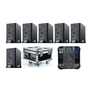 4x10W (Szett:4darab) WIFI vezérlésű vezeték nélküli akkumulátoros RGBWA+UV profeszionális színpadi effekt lámpa és töltőállomás kofferben DMX512, Sound, Távirányító, Dimmer