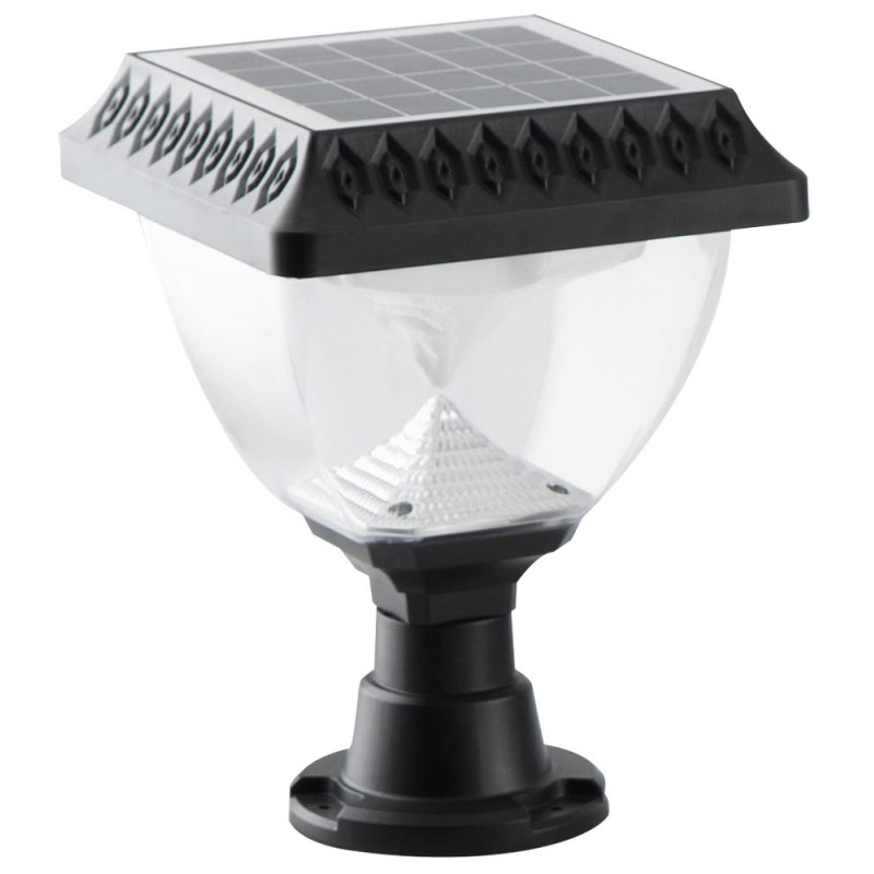 SOLAR PILLAR GARDEN LAMP 3.7V/1.2A LI-LION, CCT DIM IP54 + REMOTE CONTROL