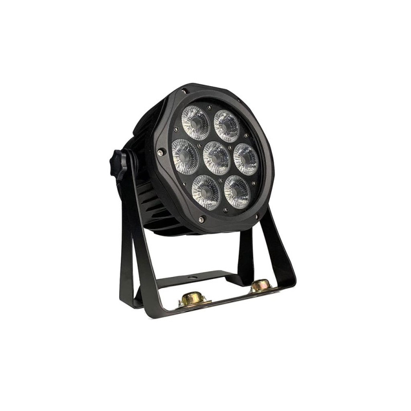 7x8W LED PAR RGB IP54 kültéri vezeték nélküli színpadi effekt lámpa akkumulátorral DMX512, Sound, Távirányító