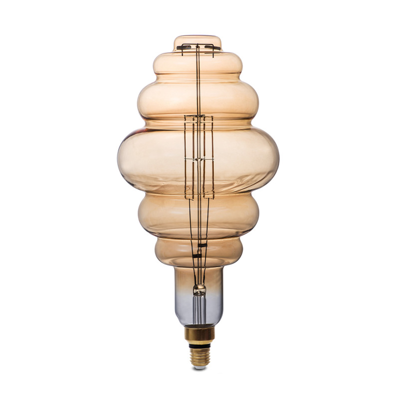 Dimmelhető vintage LED lámpa izzó, 8 W,1800K, BD200 aranyszínű bura