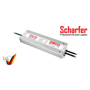 Scharfer vízmentes kültéri LED tápegység 400W 24V IP67 7év garancia