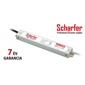 Scharfer vízmentes kültéri LED tápegység 60W 24V IP67 7év garancia