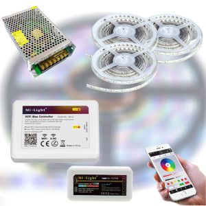 Mi-Light WIFI SMART RGBDW 5050-60 LED szalag szett 15m