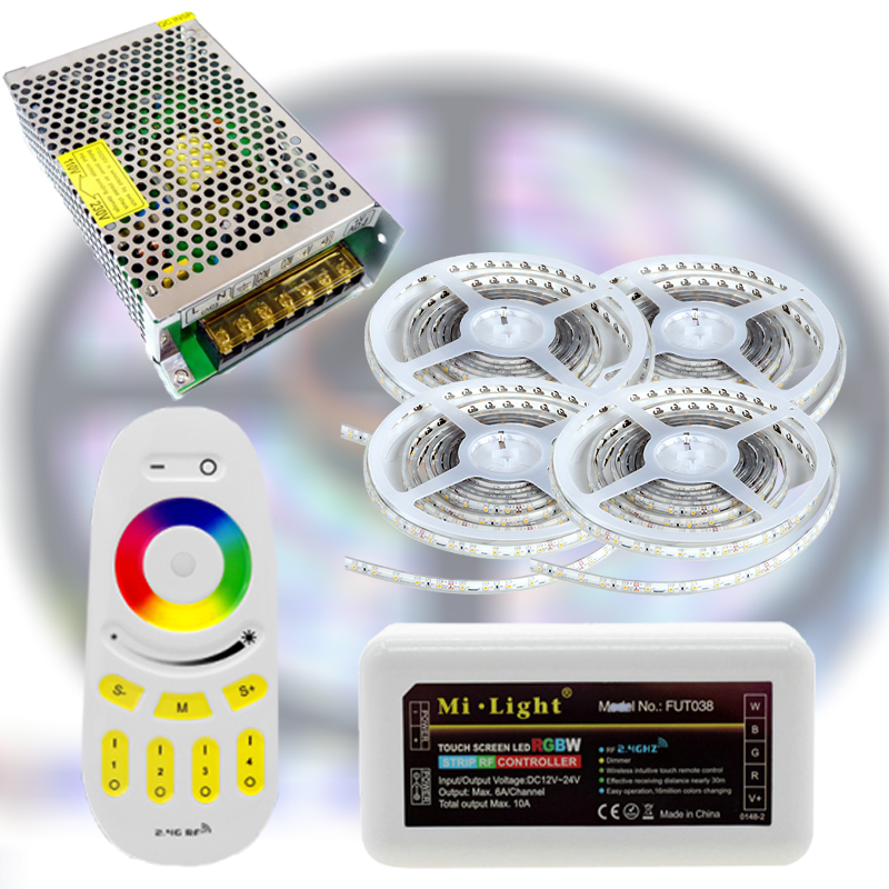 Mi-Light RF RGBWW 5050-60 LED szalag szett 20m