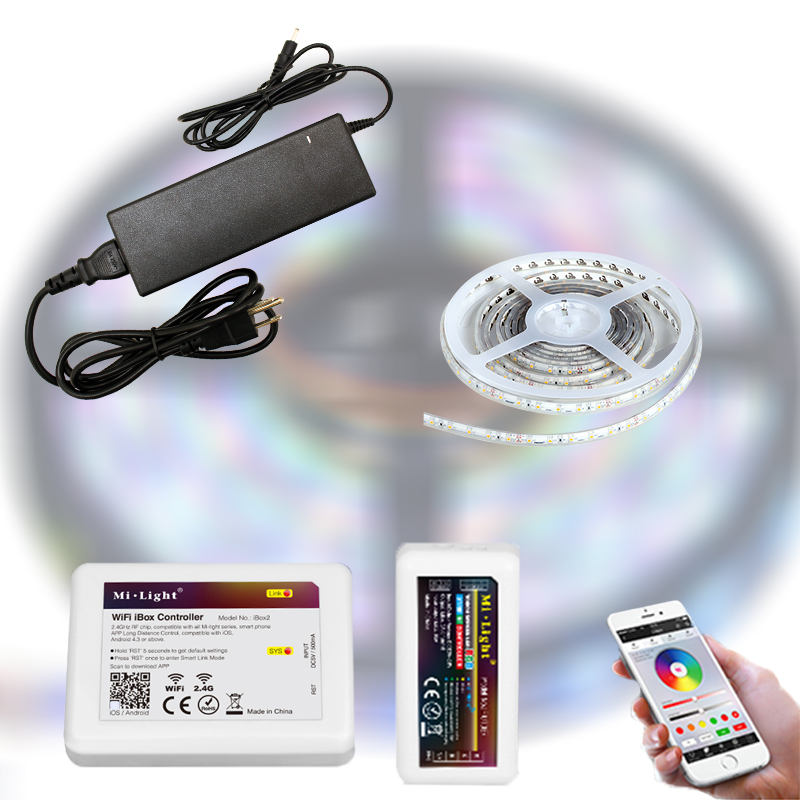 Mi-Light WiFi SMART RGB 5050-30 LED szalag szett 5m