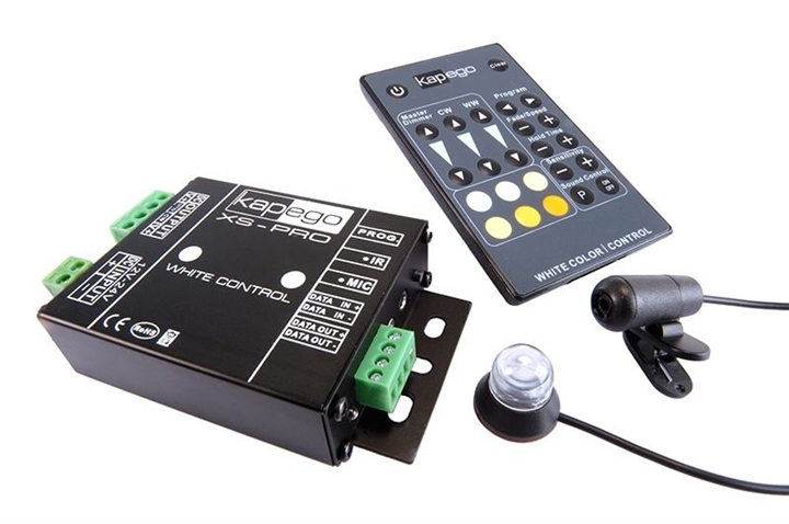 LED szalag infra vezérlő XS-Pro CCT szalagokhoz távirányítóval és külső mikrofonnal
