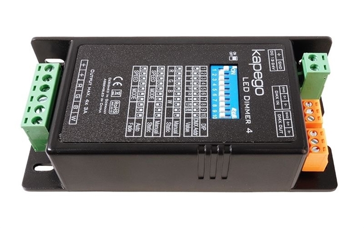 Vezérlő LED Dimmer 4 csatornás DMX512
