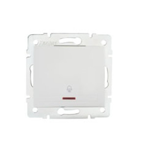 MOWION DOMO Jelzőfényes nyomókapcsoló csengőjellel    , fehér