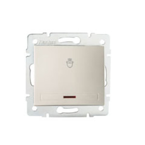 MOWION DOMO Jelzőfényes nyomókapcsoló csengőjellel    , krém