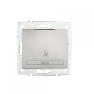 MOWION DOMO Nyomókapcsoló csengőjellel    , ezüst