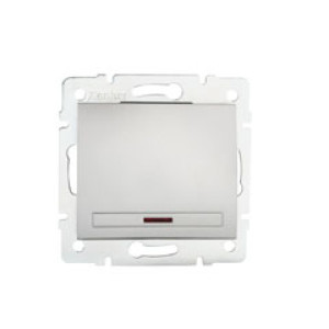 MOWION DOMO Jelzőfényes egypólusú kapcsoló   , ezüst