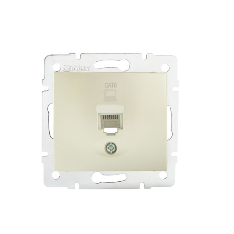 MOWION DOMO LAN adatcsatlakozó aljzat , RJ45 CAT6  , gyöngyház