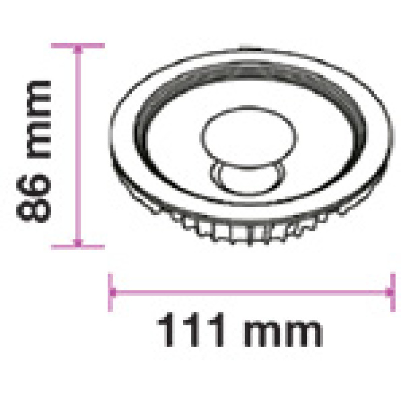 LED lámpa , 12VAC , AR111 foglalat , 15 Watt , 40° , természetes fehér