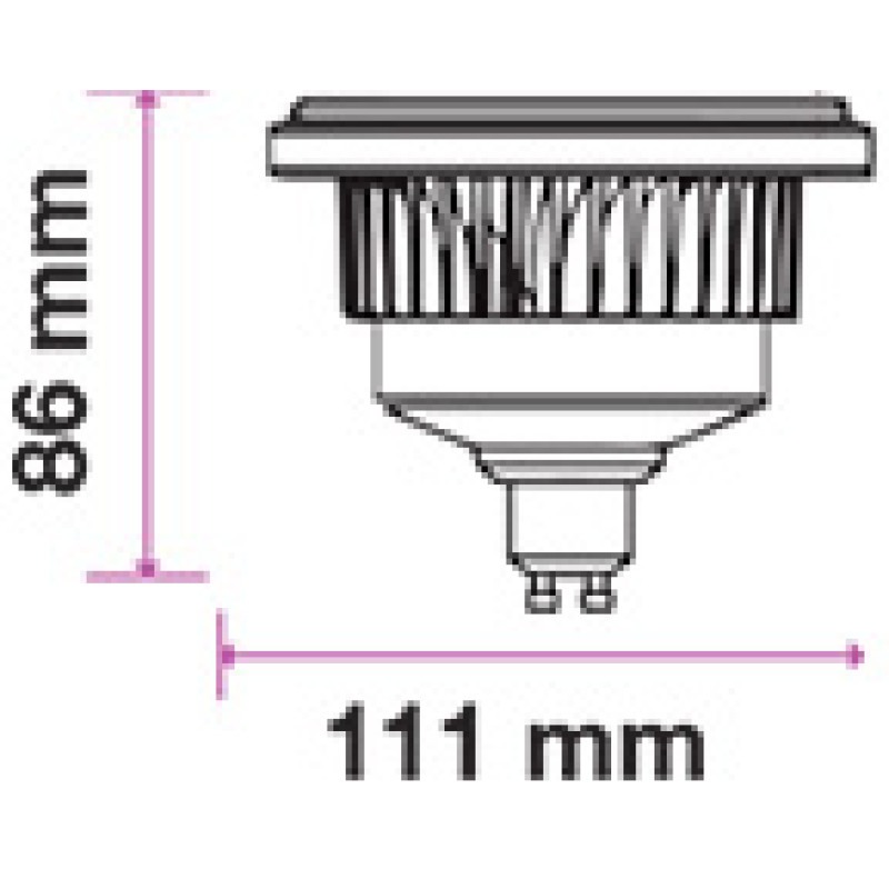 V-TAC LED égő GU10  AR111 12W 900lm 2700K Sharp Chip 